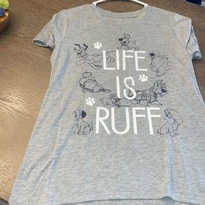 Gently used gray life is ruff t shirt